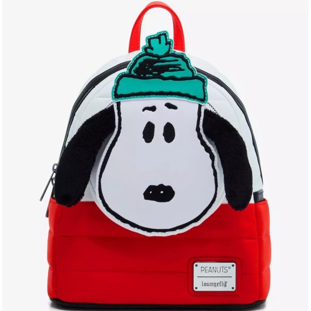 Loungefly Peanuts Snoopy Winter Christmas Mini Backpack New